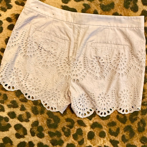 Ann Taylor Lavender Eyelet High Waist Shorts - Picture 4 of 6